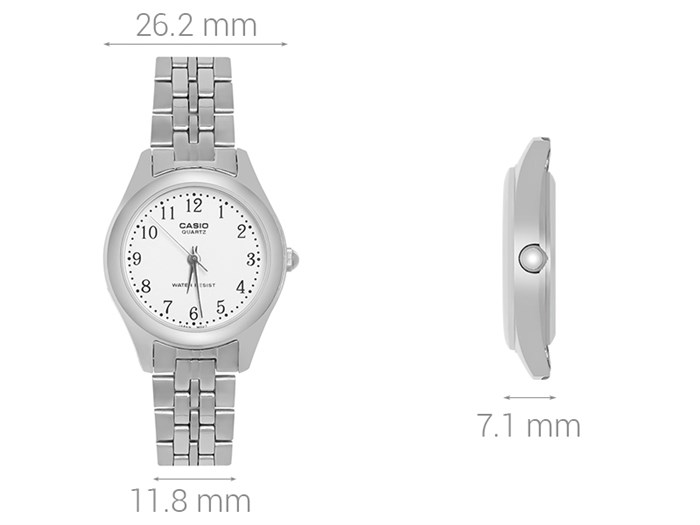 Đồng hồ CASIO 26.2 mm Nữ LTP-1129A-7BRDF Màu Bạc