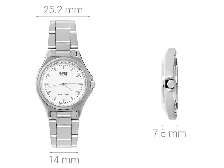 Đồng hồ CASIO 25.2 mm Nữ LTP-1130A-7ARDF Màu Bạc