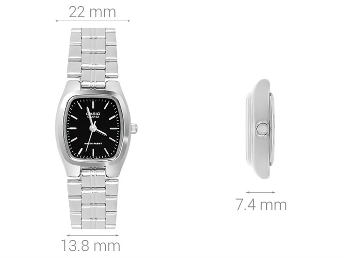 Đồng hồ CASIO 22 mm Nữ LTP-1169D-1ARDF Màu Bạc