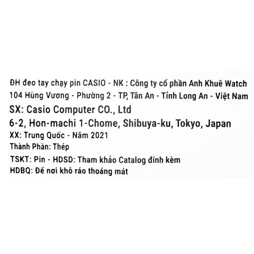 Đồng hồ CASIO 22 mm Nữ LTP-1169N-7ARDF Màu Vàng