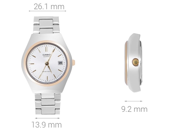Đồng hồ CASIO 26.1 mm Nữ LTP-1170G-7ARDF Màu Bạc