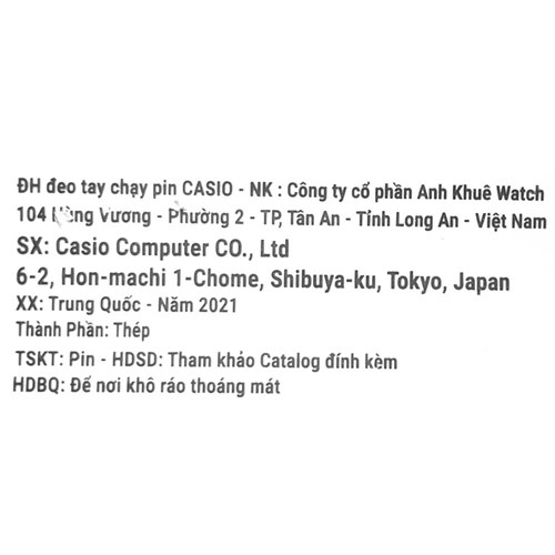 Đồng hồ CASIO 26.1 mm Nữ LTP-1170G-7ARDF Màu Bạc