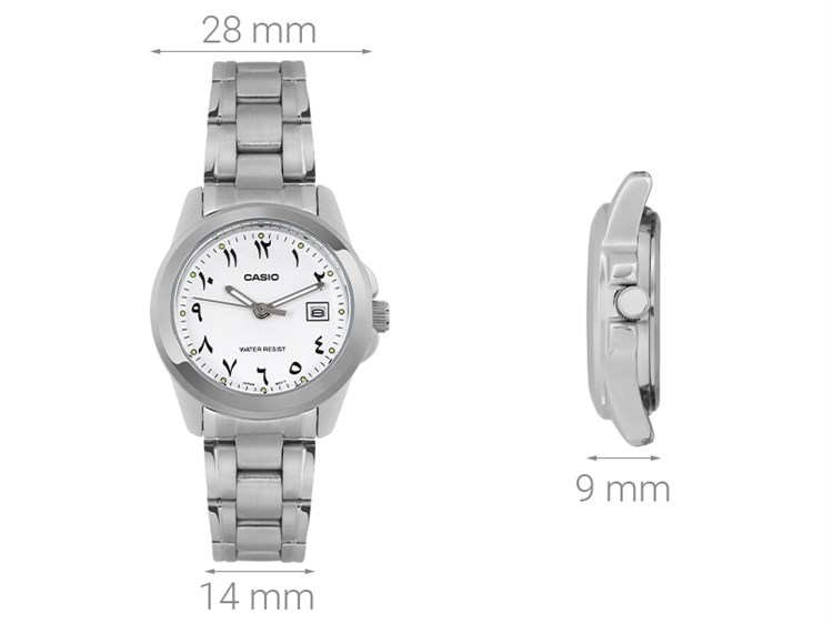 Đồng hồ CASIO 28 mm Nữ LTP-1215A-7B3DF Màu Bạc