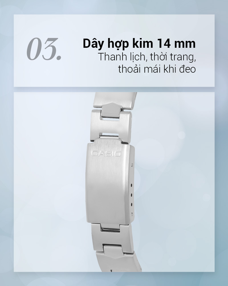 Đồng hồ Nữ Casio LTP-1241D-2ADF có dây đeo hợp kim không bị oxy hóa Đồng hồ Nữ Casio LTP-1241D-2ADF có dây đeo hợp kim không bị oxy hóa