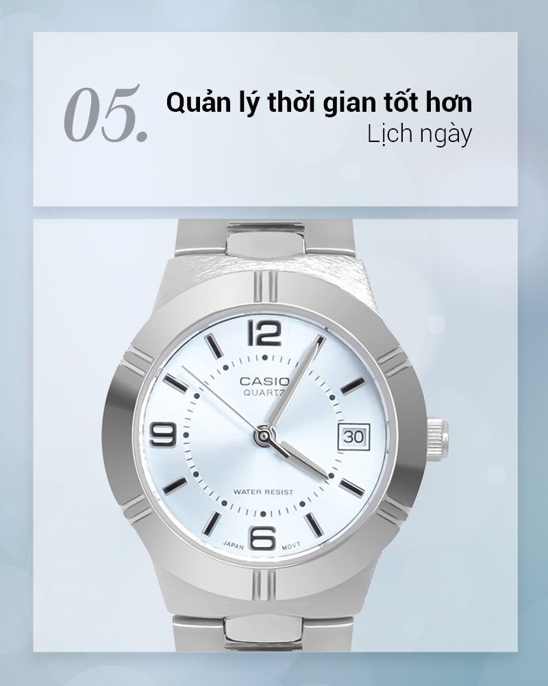 Đồng hồ Nữ Casio LTP-1241D-2ADF hỗ trợ tiện ích lịch ngày Đồng hồ Nữ Casio LTP-1241D-2ADF hỗ trợ tiện ích lịch ngày