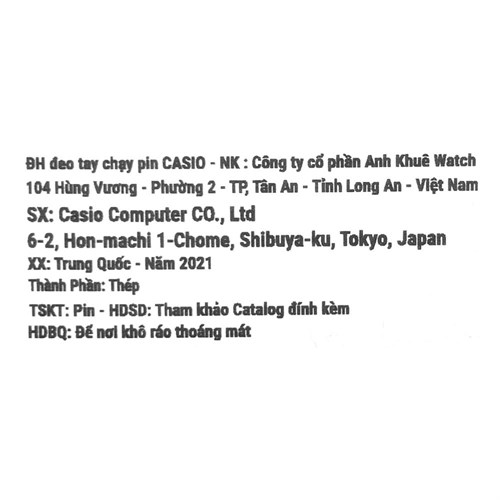 Đồng hồ CASIO 24.6 mm Nữ LTP-1242SG-7ADF Màu Bạc