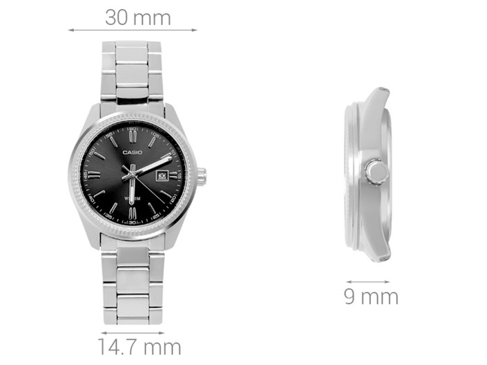 Đồng hồ CASIO 30 mm Nữ LTP-1302D-1A1VDF Màu Bạc