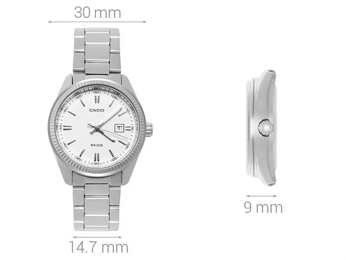 Đồng hồ CASIO Timeless 30 mm Nữ LTP-1302D-7A1VDF Màu Bạc