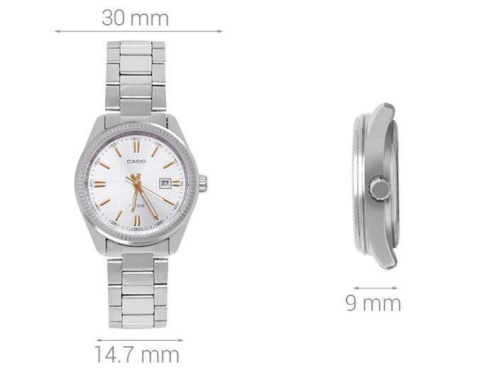 Đồng hồ CASIO 30 mm Nữ LTP-1302D-7A2VDF Màu Bạc