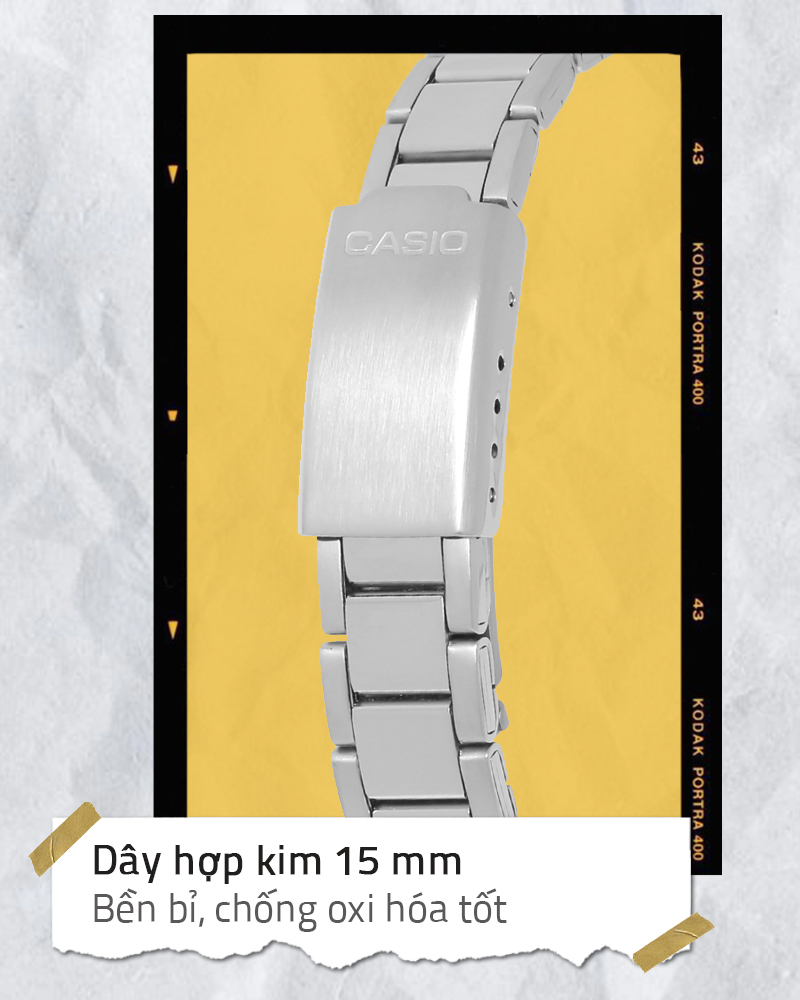 Đồng hồ Nữ Casio LTP-1303D-1AVDF có dây đeo hợp kim sang trọng