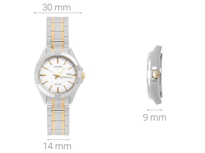 Đồng hồ CASIO 30 mm Nữ LTP-1308SG-7AVDF Màu Bạc
