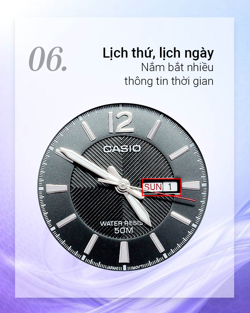 Đồng hồ Nữ Casio LTP-1335D-1AVDF trang bị mặt phụ thứ, ngày tiện lợi Đồng hồ Nữ Casio LTP-1335D-1AVDF trang bị mặt phụ thứ, ngày tiện lợi