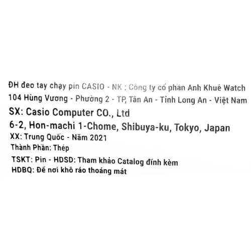 Đồng hồ CASIO 25 mm Nữ LTP-V002D-1AUDF Màu Bạc