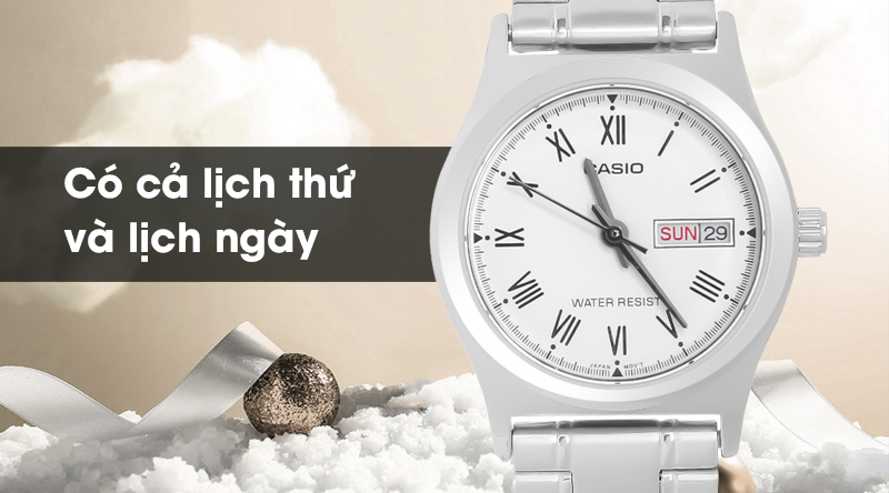 Đồng hồ Nữ Casio LTP-V006D-7BUDF trang bị thêm thông tin thời gian Đồng hồ Nữ Casio LTP-V006D-7BUDF trang bị thêm thông tin thời gian