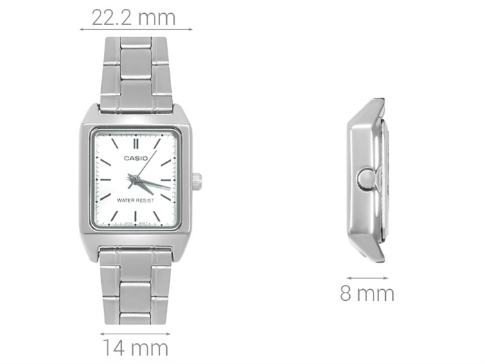 Đồng hồ CASIO 22.2 mm Nữ LTP-V007D-7EUDF Màu Bạc