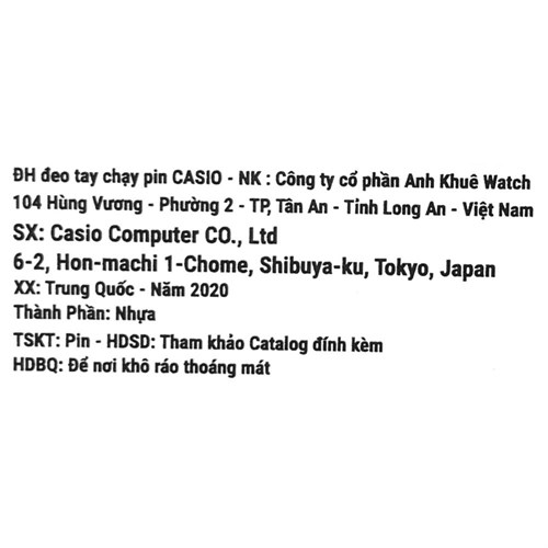 Đồng hồ CASIO 25 mm Nữ LQ-139BMV-1BLDF Màu Đen