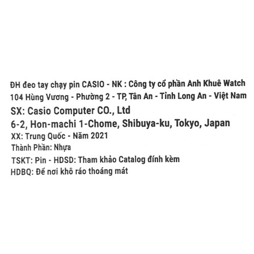 Đồng hồ CASIO 25 mm Nữ LQ-139EMV-9ALDF Màu Đen