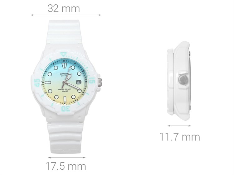 Đồng hồ CASIO 32 mm Nữ LRW-200H-2E2VDR Màu Trắng