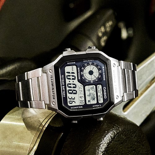 Đồng hồ CASIO 45 x 42.1 mm Nam AE-1200WHD-1AVDF Màu Bạc