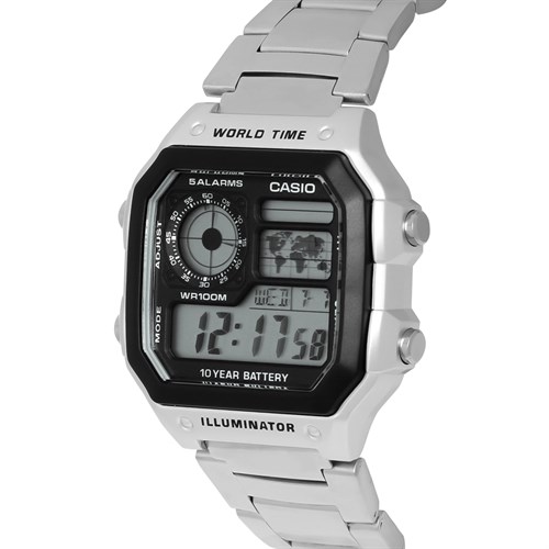 Đồng hồ CASIO 45 x 42.1 mm Nam AE-1200WHD-1AVDF Màu Bạc