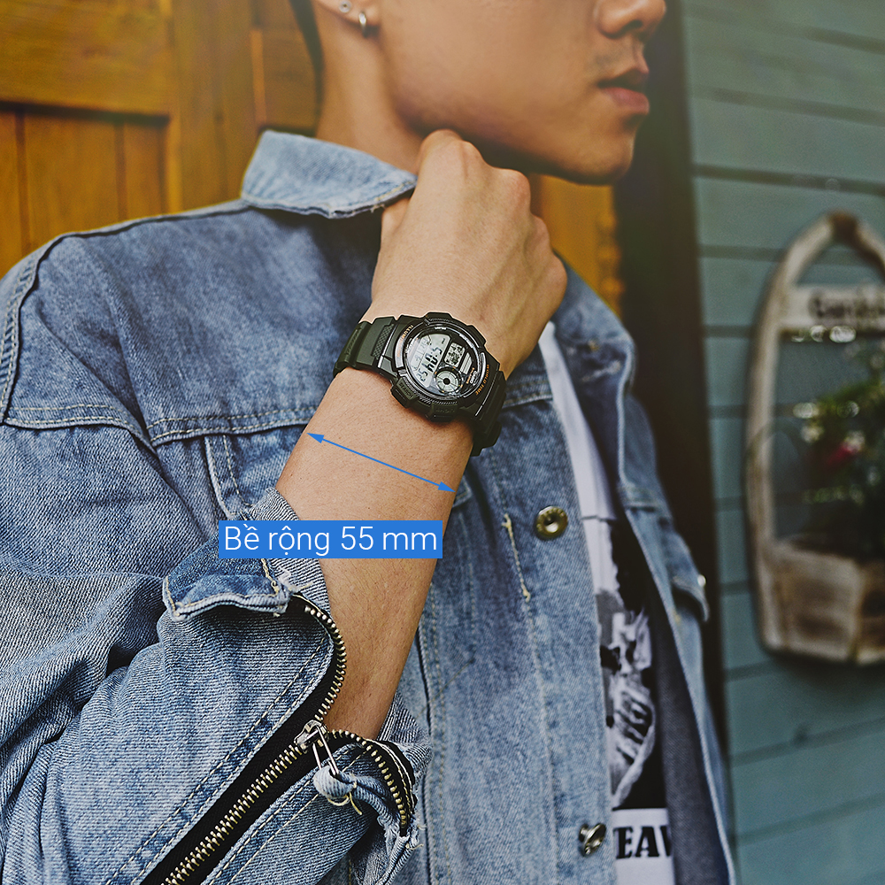 Đồng hồ CASIO 43.5 mm Nam AE-1000W-3AVDF