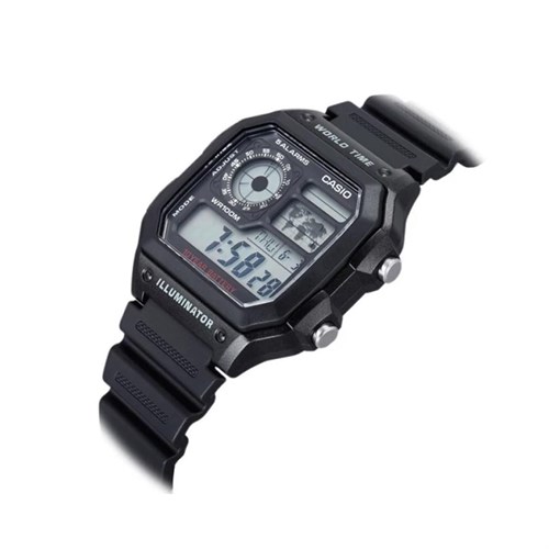 Đồng hồ Casio 42 mm Nam AE-1200WH-1AVDF Màu Đen