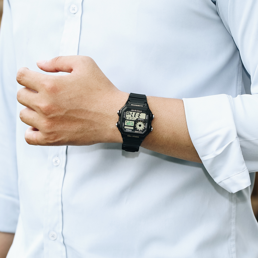 Đồng hồ CASIO 44.6 mm Nam AE-1200WH-1BVDF