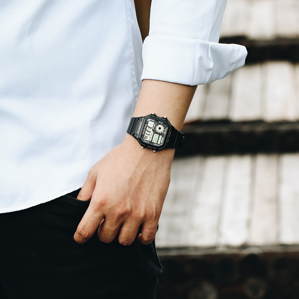 Đồng hồ CASIO 44.6 mm Nam AE-1200WH-1BVDF