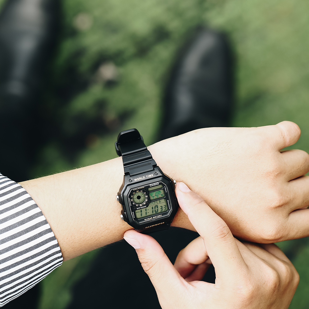 Đồng hồ CASIO 44.6 mm Nam AE-1200WH-1BVDF