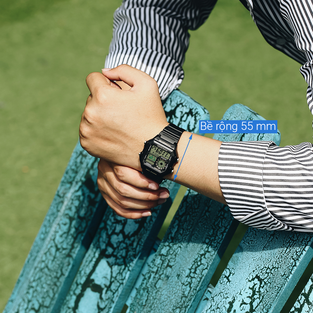 Đồng hồ CASIO 44.6 mm Nam AE-1200WH-1BVDF
