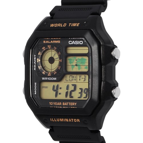 Đồng hồ CASIO 44.6 mm Nam AE-1200WH-1BVDF Màu Đen