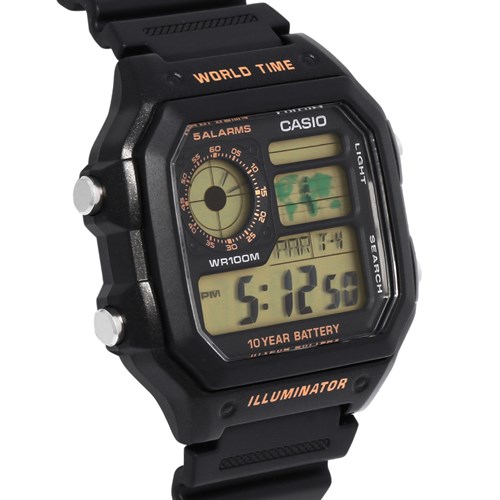 Đồng hồ CASIO 44.6 mm Nam AE-1200WH-1BVDF Màu Đen