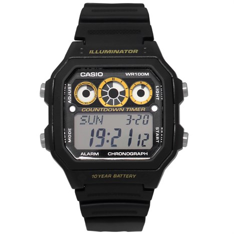 Đồng hồ CASIO 39.7 mm Nam AE-1300WH-1AVDF Màu Đen