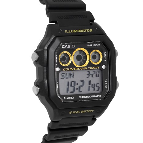 Đồng hồ CASIO 39.7 mm Nam AE-1300WH-1AVDF Màu Đen