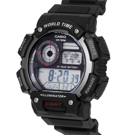 Đồng hồ CASIO 45.4 mm Nam AE-1400WH-1AVDF Màu Đen