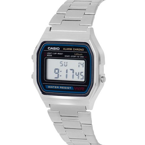 Đồng hồ CASIO 30.2 mm Unisex A158WA-1DF Màu Bạc