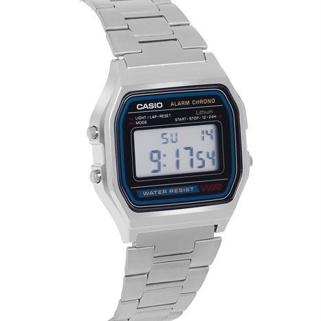 Đồng hồ CASIO 30.2 mm Unisex A158WA-1DF Màu Bạc
