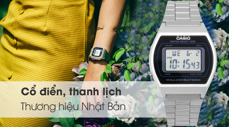 Đồng hồ Unisex Casio B640WD-1AVDF cổ điển cách điệu Đồng hồ Unisex Casio B640WD-1AVDF cổ điển cách điệu