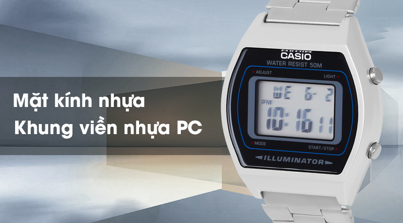 Đồng hồ Unisex Casio B640WD-1AVDF mặt kính và khung viền nhựa Đồng hồ Unisex Casio B640WD-1AVDF mặt kính và khung viền nhựa