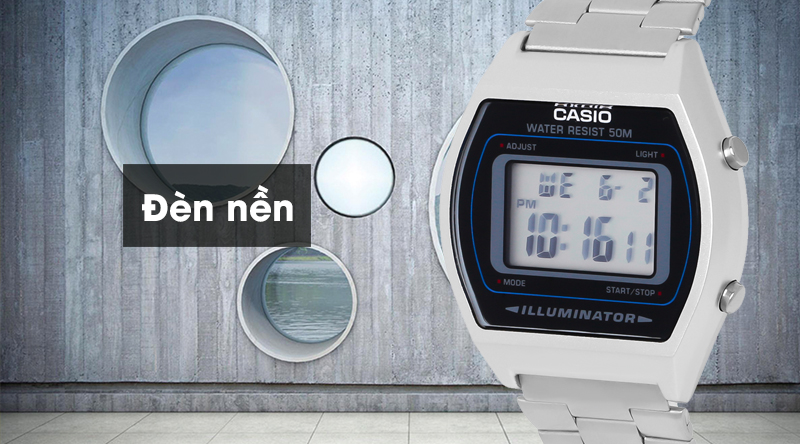 Đồng hồ Unisex Casio B640WD-1AVDF có đèn nền Đồng hồ Unisex Casio B640WD-1AVDF có đèn nền