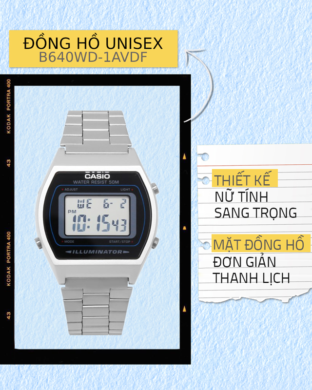 Đồng hồ Unisex Casio B640WD-1AVDF đến từ thương hiệu Nhật Bản Đồng hồ Unisex Casio B640WD-1AVDF đến từ thương hiệu Nhật Bản