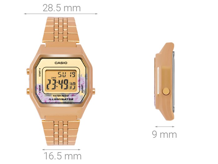 Đồng hồ CASIO 28.5 mm Unisex LA680WGA-4CDF Màu Vàng