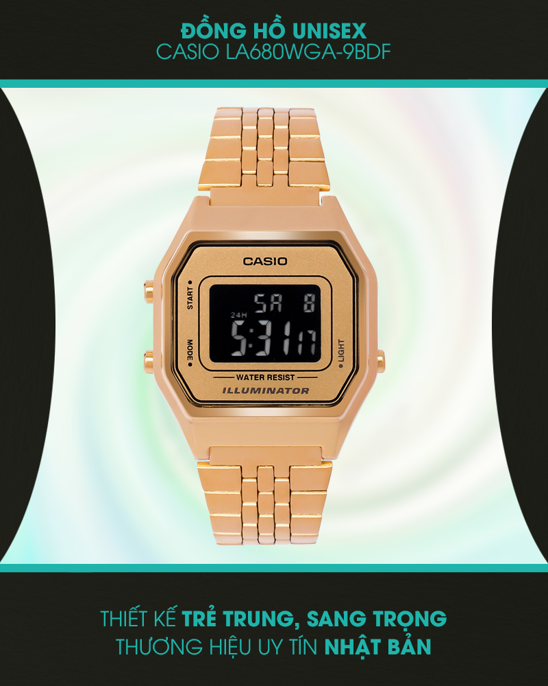 Tổng quan về đồng hồ Unisex Casio LA680WGA-9BDF