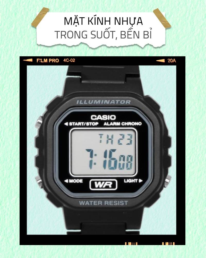 Đồng hồ Unisex Casio LA-20WH-1ADF có mặt kính nhựa trong suốt Đồng hồ Unisex Casio LA-20WH-1ADF có mặt kính nhựa trong suốt