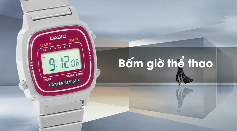 Đồng hồ Nữ Casio LA670WA-4SDF có tính năng bấm giờ Đồng hồ Nữ Casio LA670WA-4SDF có tính năng bấm giờ