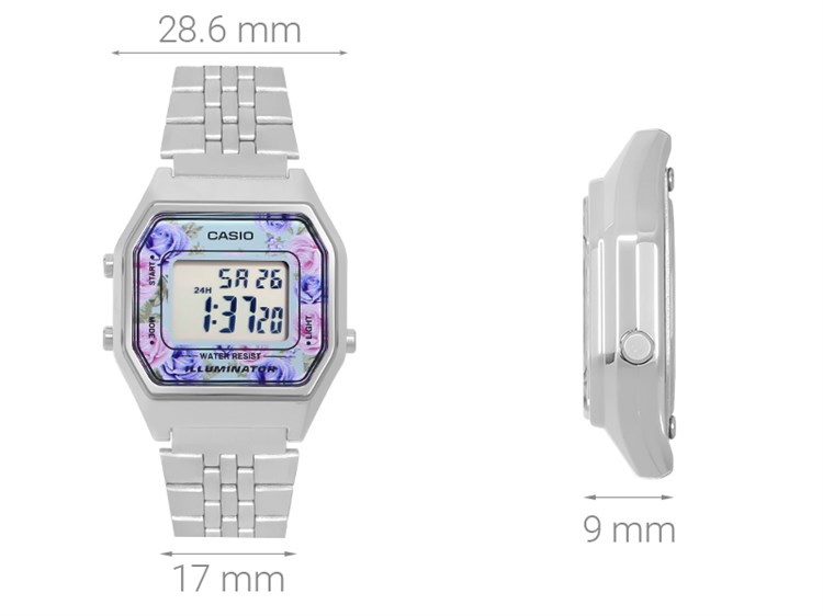 Đồng hồ Nữ Casio LA680WA-2CDF Màu Bạc