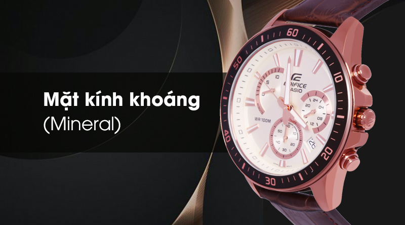 Đồng hồ Nam Edifice Casio EFR-552GL-7AVUDF trang bị kính khoáng trong suốt Đồng hồ Nam Edifice Casio EFR-552GL-7AVUDF trang bị kính khoáng trong suốt