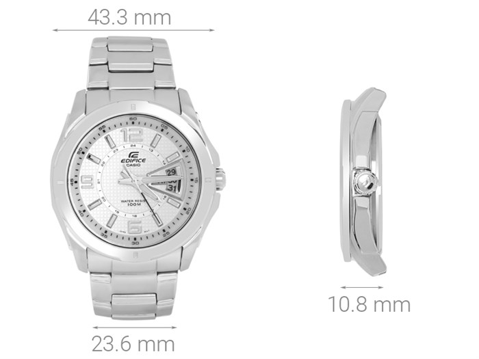 Đồng hồ EDIFICE CASIO 43.3 mm Nam EF-129D-7AVUDF Màu Bạc