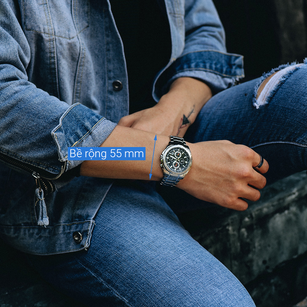 Đồng hồ EDIFICE CASIO 43 mm Nam EF-328D-1AVUDF