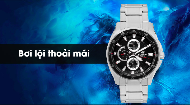Đồng hồ nam Edifice Casio EF-334D-1AVUDF thoải mái đeo khi bơi lội